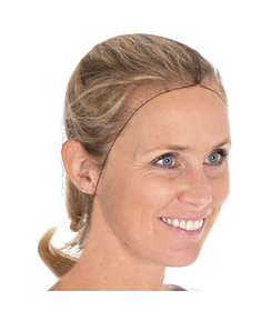 Filet à cheveux en nylon, brun (62 cm)