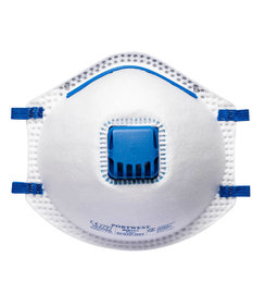 Masque buccal FFP2 avec valve, blanc