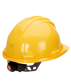 Casque de sécurité Climax 5-RG avec bouton rotatif en PE, jaune