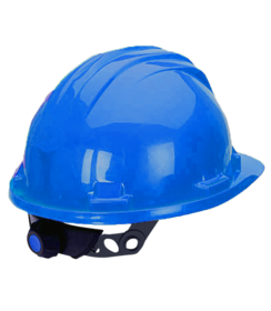 Casque de sécurité Climax 5-RG avec bouton rotatif en PE, bleu