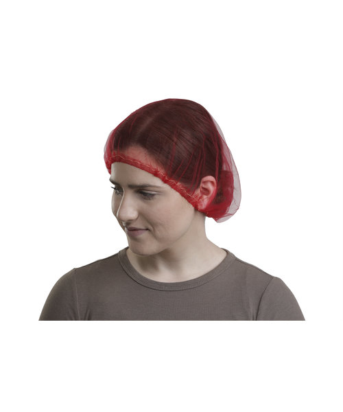 Solida  Filet à cheveux en nylon « micromesh » 58 cm, rouge