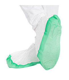 Couvre-chaussures en PP/CPE, blanc-vert