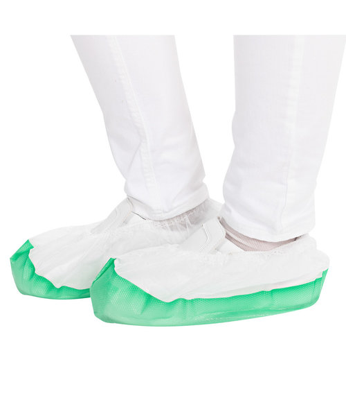 HygoStar Couvre-chaussures en PP/CPE, blanc-vert