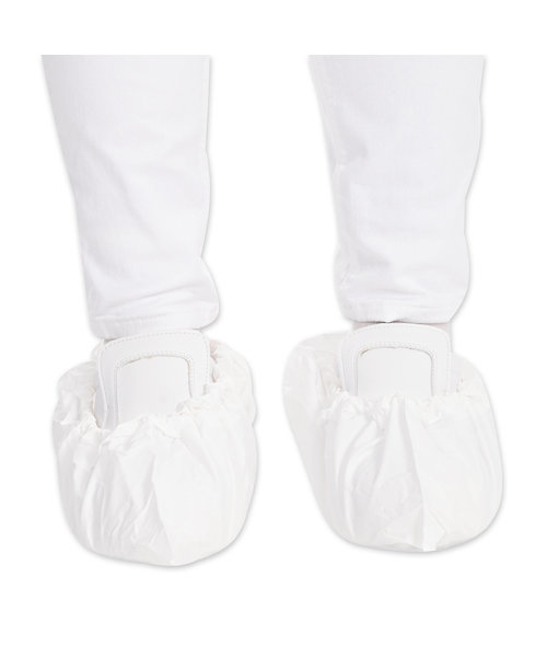 HygoStar Couvre-chaussures « Anti-Slide » revêtement CPE/TPE, blanc