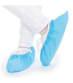 Schoenovertrek 'Anti-Slide' CPE/ TPE-coating, blauw