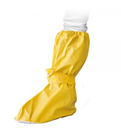Housse de botte avec revêtement SMS/PE, jaune
