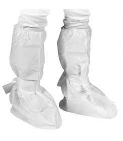 Housse de botte avec revêtement PP/CPE, antidérapante, blanche