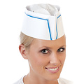 HygoNorm Bonnet à cheveux Forage « Service », papier blanc-bleu (28 x 8,5 cm)