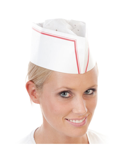 HygoNorm Coiffe à cheveux Forage « Service », papier blanc-rouge (28 x 8,5 cm)