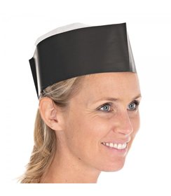 Bonnet à cheveux Forage « Service Black », papier gaufré blanc-noir
