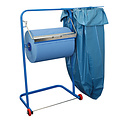 Support de sol pour papier essuie-tout + support pour sac poubelle, acier