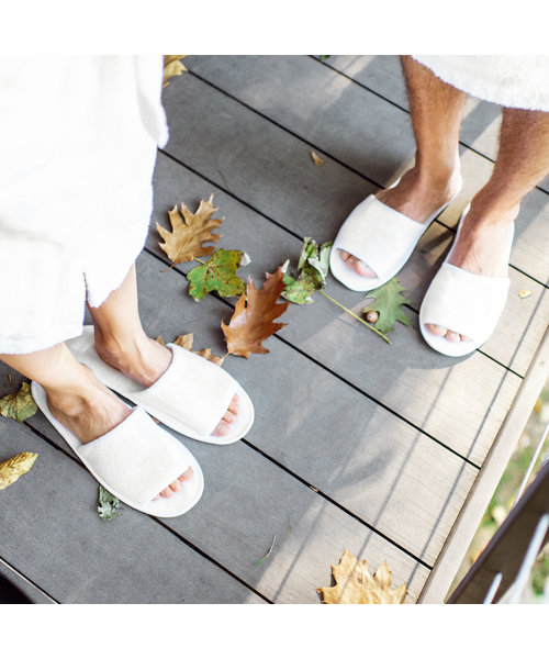 HygoStar Chaussons ouverts « Dots », coton/polyester (29,5 cm)