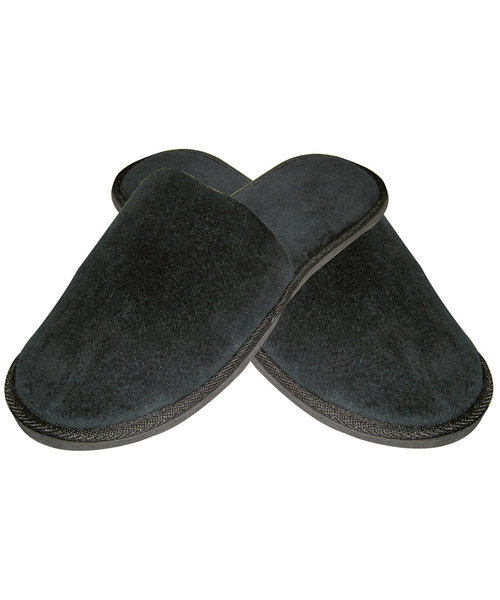 HygoStar Mule « Deluxe » fermée, velours (28,5 cm) - noir