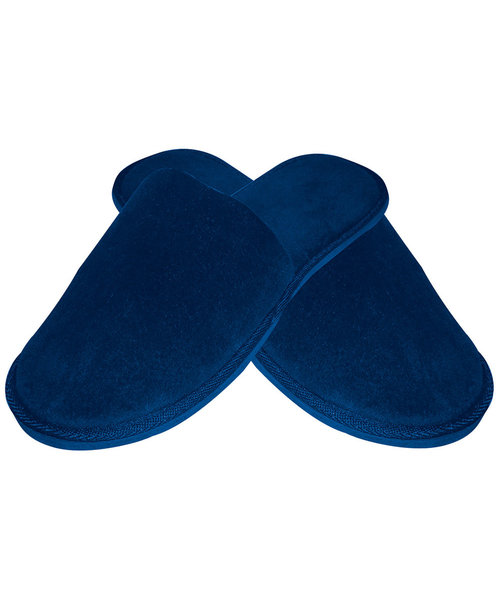 HygoStar Chaussons « Deluxe » fermés, velours (28,5 cm) - bleu