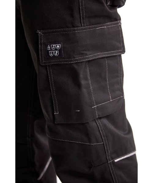 Blåkläder 1561 Pantalon de travail ignifuge noir/gris