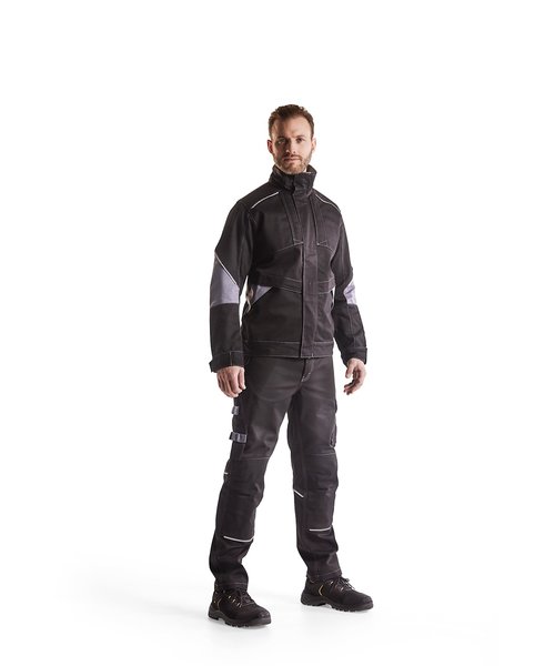 Blåkläder 1561 Pantalon de travail ignifuge noir/gris