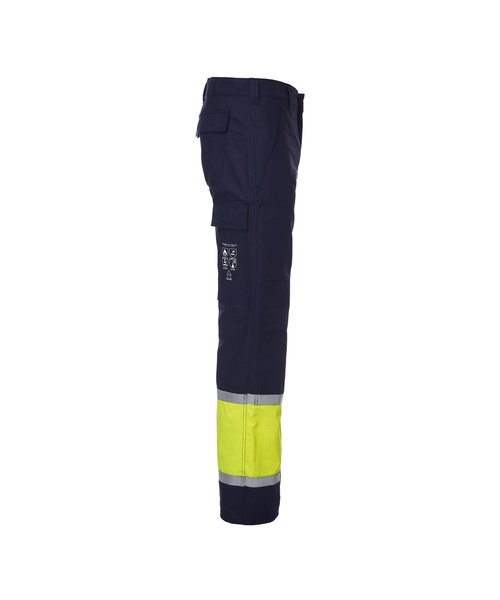 Pantalon BORLA, multinorme - intrinsèquement ignifuge / bleu marine, jaune fluo
