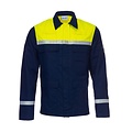 Gilet BALSTA, multinorme - intrinsèquement ignifuge / bleu marine, jaune fluo