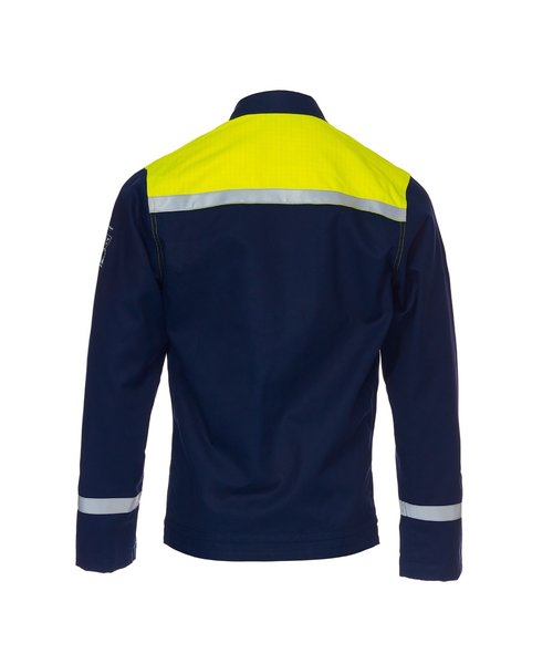 Gilet BALSTA, multinorme - intrinsèquement ignifuge / bleu marine, jaune fluo