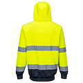 Portwest Sweat-shirt haute visibilité bicolore avec capuche, jaune/marine