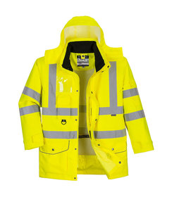 Veste haute visibilité 7 en 1 jaune fluo