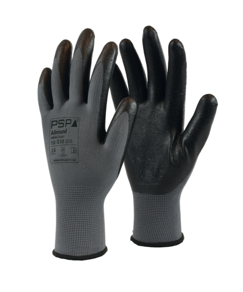 PSP 10-510 'Allround Nitrile Foam' handschoen, zwart/ 12 paar