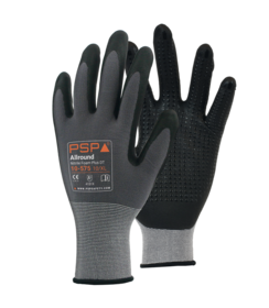 Gants 10-575 « Allround Nopjes Nitril Schuim », couleur noire