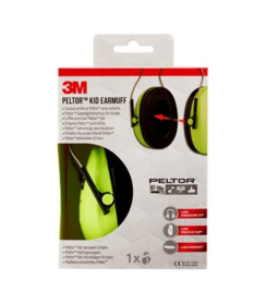 Casque antibruit Peltor™ pour enfants H510AK, vert fluo