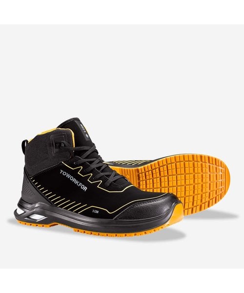 ToWorkFor Chaussures montantes X-COM X-505 S3 - noir/jaune