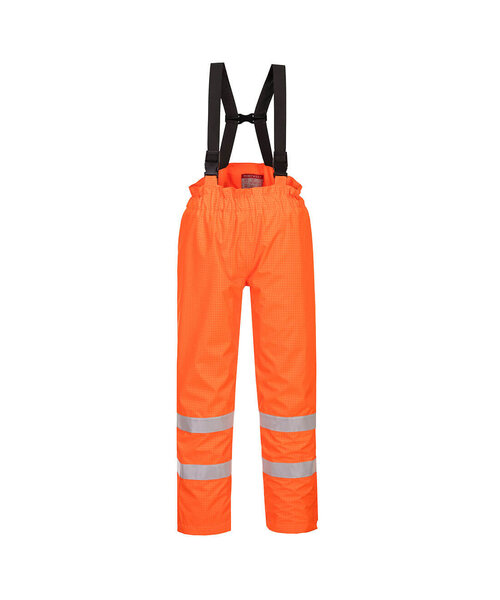 Portwest S781-Bizflame pantalon de pluie doublé Hi-Vis, antistatique - orange