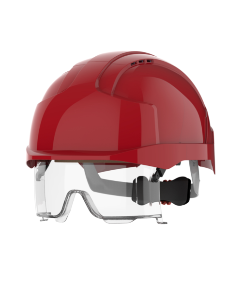 JSP  Casque de sécurité EVO® VISTAlens® avec lunettes intégrées - avec ouvertures de ventilation