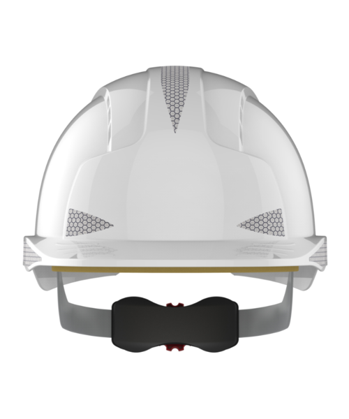 JSP  Casque de sécurité EVOLite® avec bouton rotatif, visière moyenne, ventilé CR