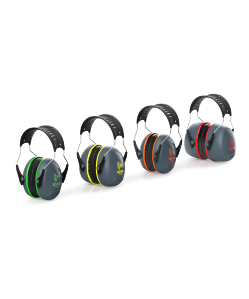 JSP  Casque antibruit Sonis®2 avec serre-tête (31 dB), gris foncé/jaune