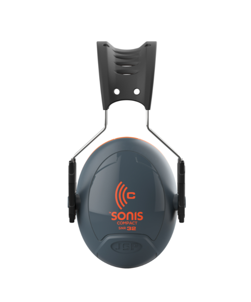 JSP  Casque antibruit Sonis® Compact avec serre-tête (32 dB), gris foncé/orange