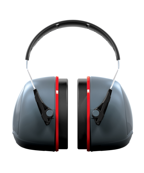 JSP  Casque antibruit Sonis® 3 avec serre-tête (37 dB), gris foncé/rouge