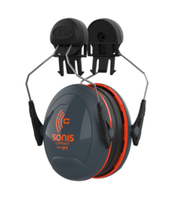 Casque antibruit Sonis® Compact avec fixation pour casque (31 dB)