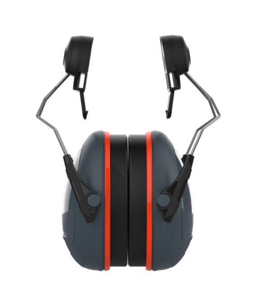 JSP  Casque antibruit Sonis® Compact avec fixation pour casque (31 dB), gris foncé/orange