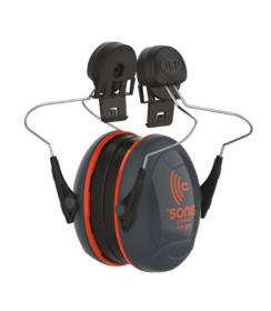 Casque antibruit Sonis® Compact à fixation sur casque, large arceau (31 dB)