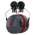 JSP  Casque antibruit Sonis® 3 avec fixation pour casque (36 dB), gris foncé/rouge