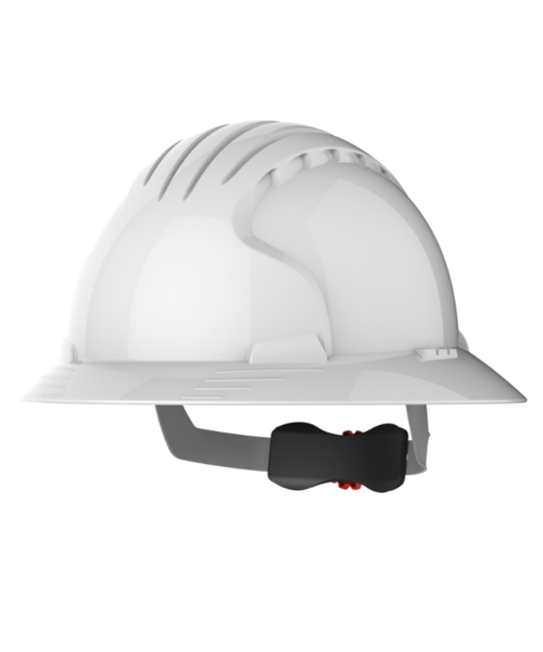 JSP  Casque de sécurité EVO®6100 avec bouton rotatif, visière intégrale - blanc