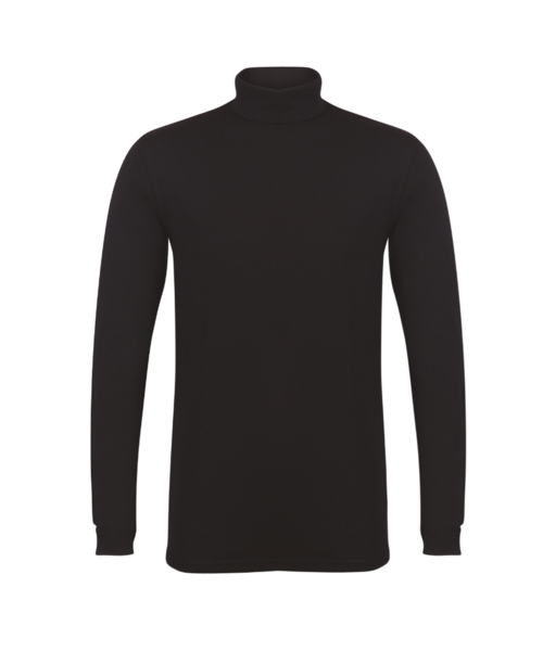 Skinny Fit (SF) Pull à col roulé extensible Feel Good, noir / pour hommes