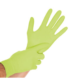 Gants en nitrile SAFE LIGHT sans poudre, couleur verte
