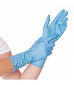 Gants en nitrile SAFE LONG sans poudre 30 cm