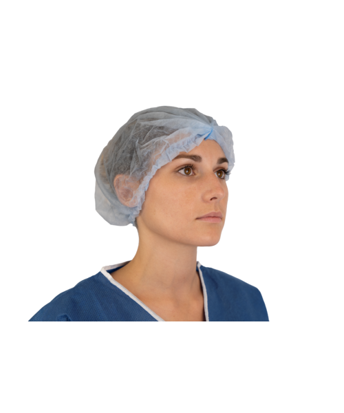 Medicom Clip Cap PP, 50 cm, 12 g/m², double élastique, sachet en polyéthylène de 1 000 pièces