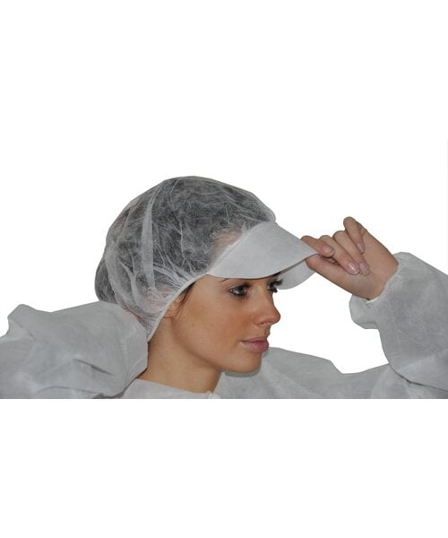 Medicom Casquette à visière PP 15 g/m², blanche, 53 cm