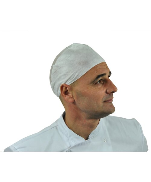 Medicom Casquette ovale PP 40 g/m², blanche, avec élastique