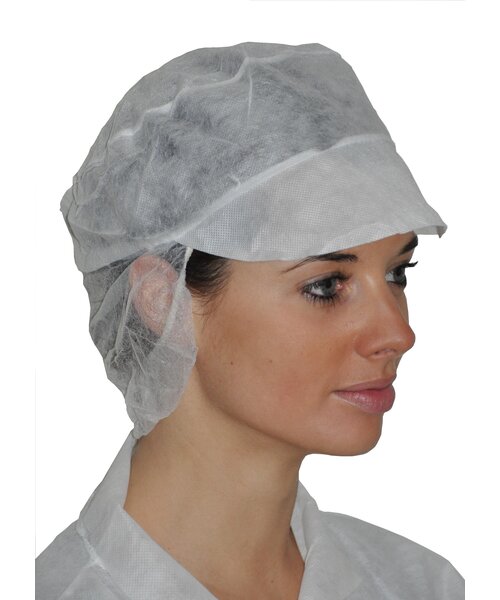 Medicom Filet à cheveux avec visière en PP, 40 g/m², blanc, 1000 pièces