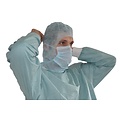Medicom Cagoule de protection de type casque en polypropylène avec masque buccal intégré