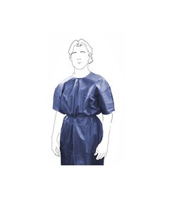 Blouse de laboratoire PP bleu foncé OPAQUE