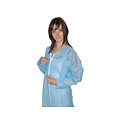 Medicom Veste visiteur PP avec fermeture éclair 40 g bleu clair